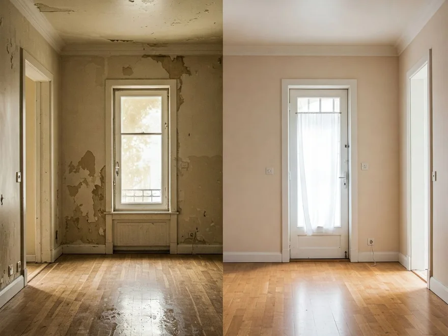 Before and after home sale prep renovation